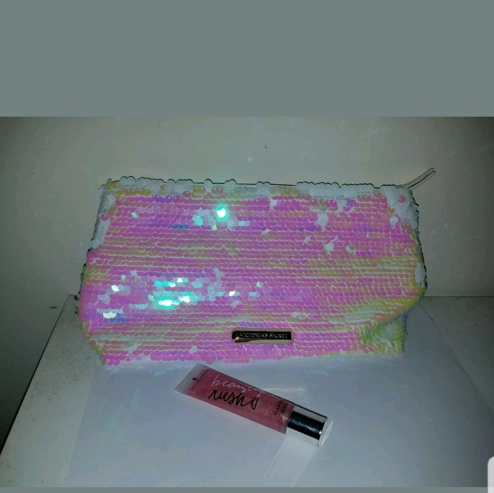 Victoria's secret bling sequin clutch bag. New